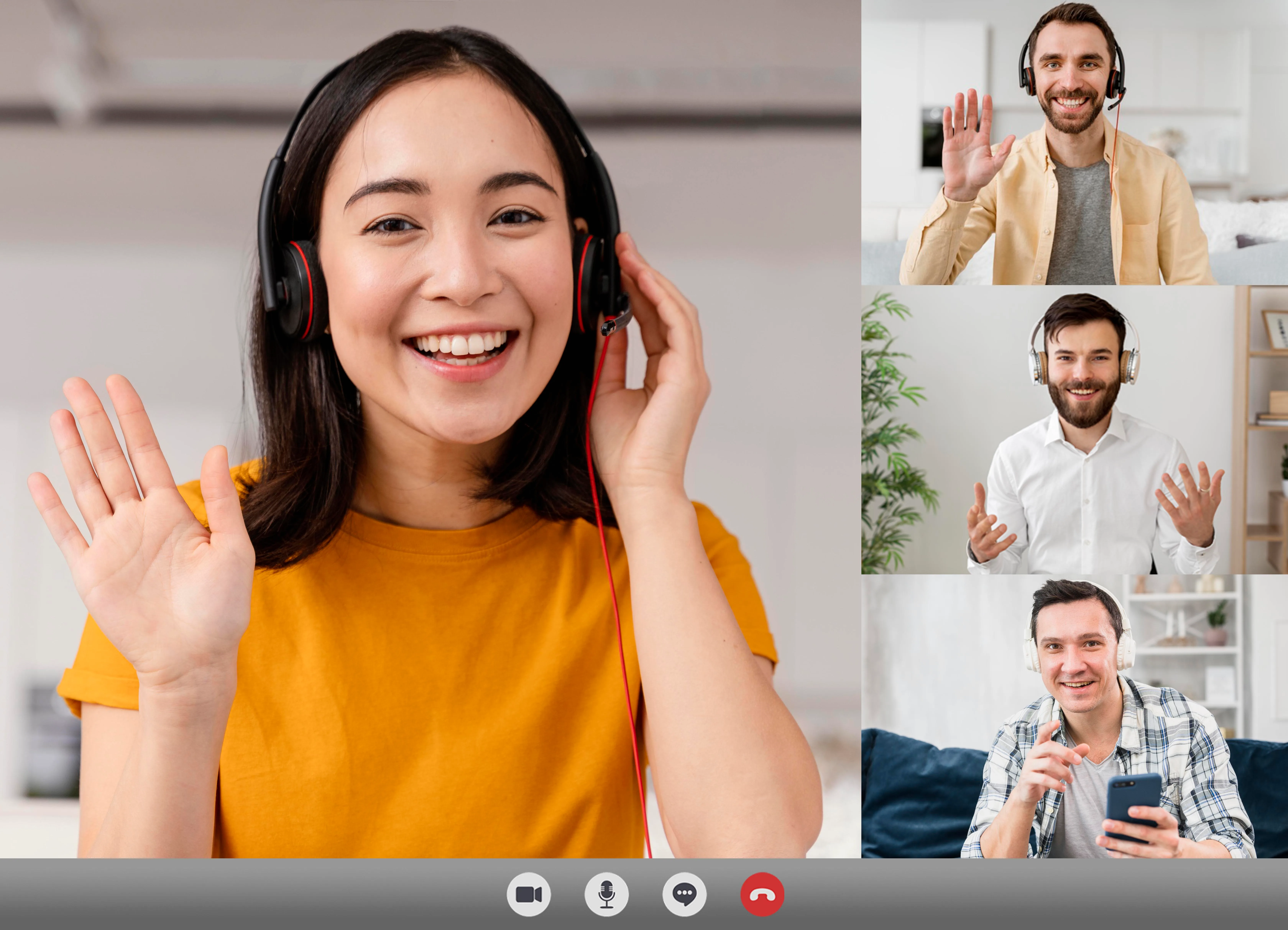Videollamada con el equipo